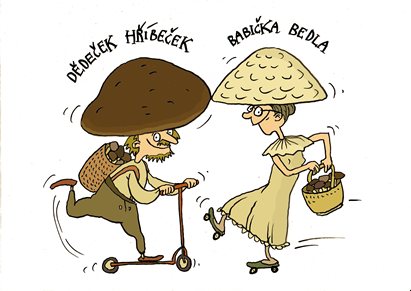 Dědeček Hříbeček a babička Bedla